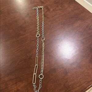 Gold and Silver Chain Necklace